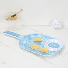 Load image into Gallery viewer, Snowflake 15.75" Melamine Chip and Dip Snack Tray