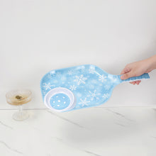 Load image into Gallery viewer, Snowflake 15.75" Melamine Chip and Dip Snack Tray
