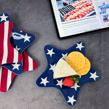 Load image into Gallery viewer, Patriotic Star 8" Salad Plates, Set of 4