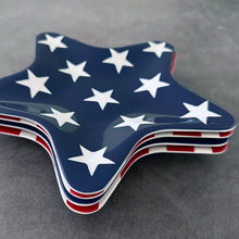Load image into Gallery viewer, Patriotic Star 8" Salad Plates, Set of 4