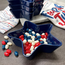Load image into Gallery viewer, Blue Patriotic Star 5.75" Dessert Bowls, Set of 4