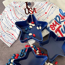 Load image into Gallery viewer, Blue Patriotic Star 5.75" Dessert Bowls, Set of 4