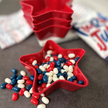 Load image into Gallery viewer, Red Patriotic Star 5.75" Dessert Bowls, Set of 4