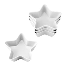 Load image into Gallery viewer, White Patriotic Star 5.75" Dessert Bowls, Set of 4