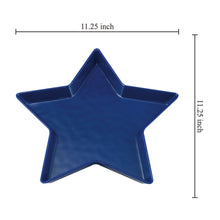 Load image into Gallery viewer, Blue Patriotic Star 11.25" Dinner Plate