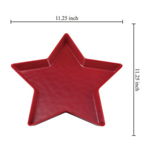 Load image into Gallery viewer, Red Patriotic Star 11.25" Dinner Plate