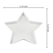 Load image into Gallery viewer, White Patriotic Star 11.25" Dinner Plate