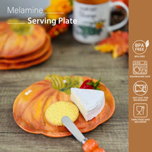 Load image into Gallery viewer, Pumpkin 7.88" Melamine Plates, Set of 4
