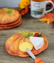 Load image into Gallery viewer, Pumpkin 7.88" Melamine Plates, Set of 4