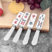 Load image into Gallery viewer, Mahjong Tile Cheese Spreader Set of 4