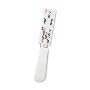 Mr. Spreader 4-Piece Mahjong Resin Cheese Spreader, Assorted