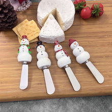 Load image into Gallery viewer, Snowmen Cheese Spreader Set of 4