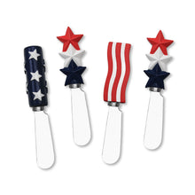 Load image into Gallery viewer, Americana Patriotic Cheese Spreader Set of 4