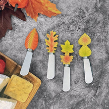 Load image into Gallery viewer, Fall Leaves Cheese Spreader Set of 4