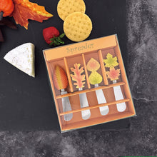Load image into Gallery viewer, Fall Leaves Cheese Spreader Set of 4