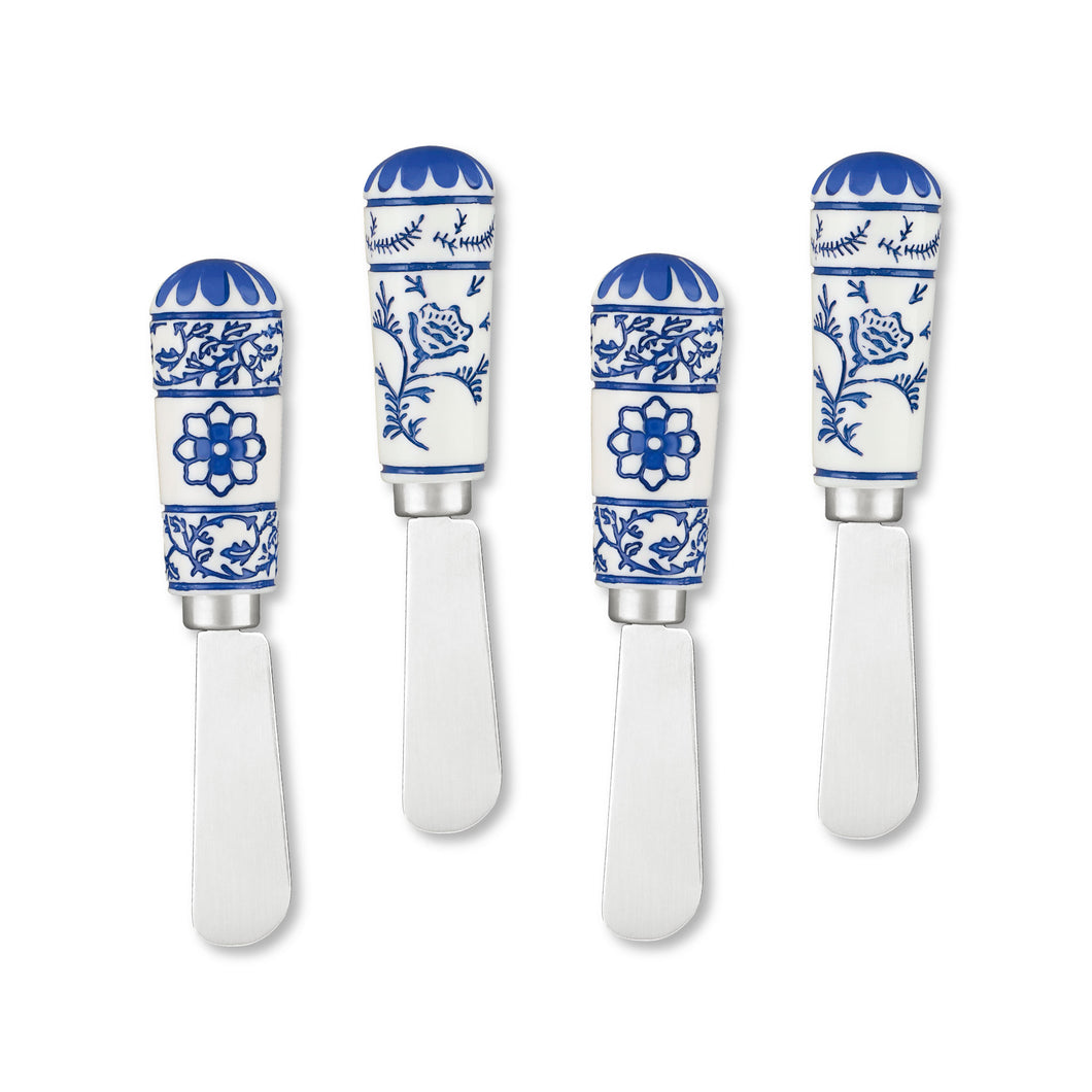 Mr. Spreader 4-Piece Global Garden Resin Cheese Spreader, Assorted