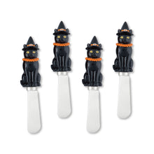 Load image into Gallery viewer, Halloween Cat Cheese Spreader Set of 4