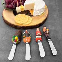 Load image into Gallery viewer, Harvest Thanksgiving Cheese Spreader Set of 4