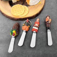 Load image into Gallery viewer, Harvest Thanksgiving Cheese Spreader Set of 4