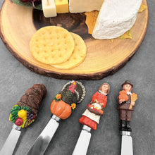 Load image into Gallery viewer, Harvest Thanksgiving Cheese Spreader Set of 4