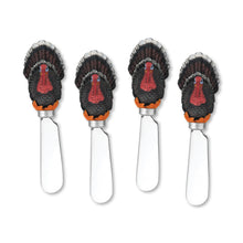 Load image into Gallery viewer, Turkeys Cheese Spreader Set of 4