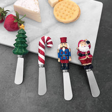 Load image into Gallery viewer, Tis the Season Cheese Spreader Set of 4