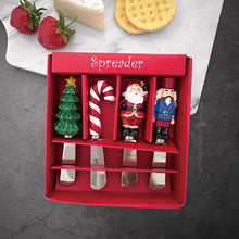 Load image into Gallery viewer, Tis the Season Cheese Spreader Set of 4