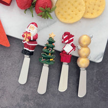 Load image into Gallery viewer, Light the Tree Cheese Spreader Set of 4