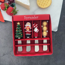 Load image into Gallery viewer, Light the Tree Cheese Spreader Set of 4
