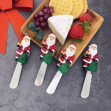 Load image into Gallery viewer, Santa Claus Cheese Spreader Set of 4