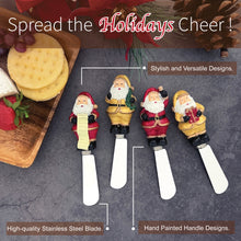 Load image into Gallery viewer, Ho Ho Ho Cheese Spreader Set of 4
