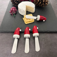 Load image into Gallery viewer, Santa Hats Cheese Spreader Set of 4