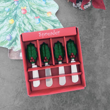 Load image into Gallery viewer, Holly Days Cheese Spreader Set of 4