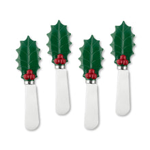Load image into Gallery viewer, Holly Days Cheese Spreader Set of 4