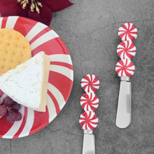 Load image into Gallery viewer, Peppermint Candies Cheese Spreader Set of 4
