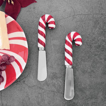 Load image into Gallery viewer, Candy Canes Cheese Spreader Set of 4