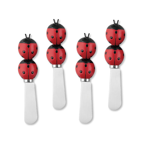 Mr. Spreader 4-Piece Ladybug Resin Cheese Spreader