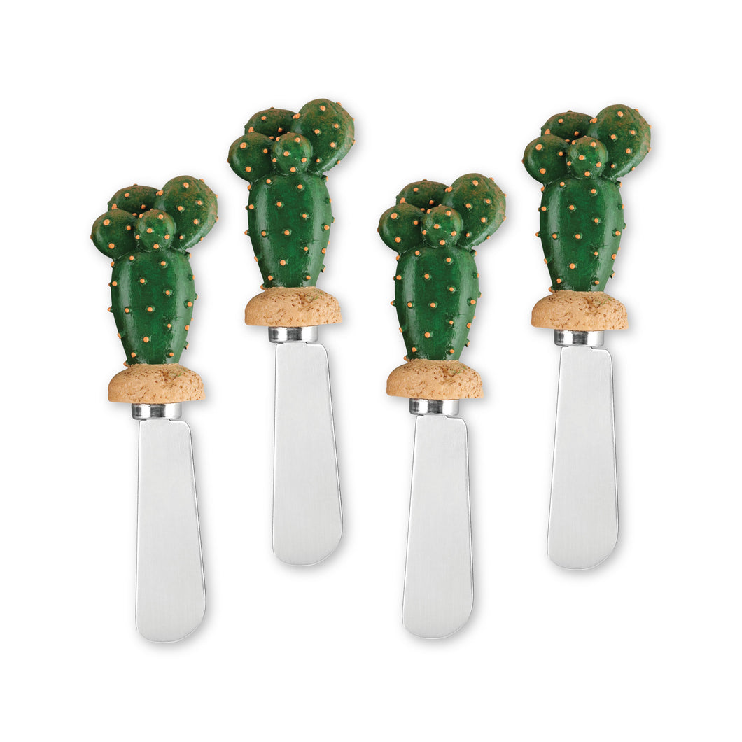 Mr. Spreader 4-Piece Prickly Pear Resin Cheese Spreader