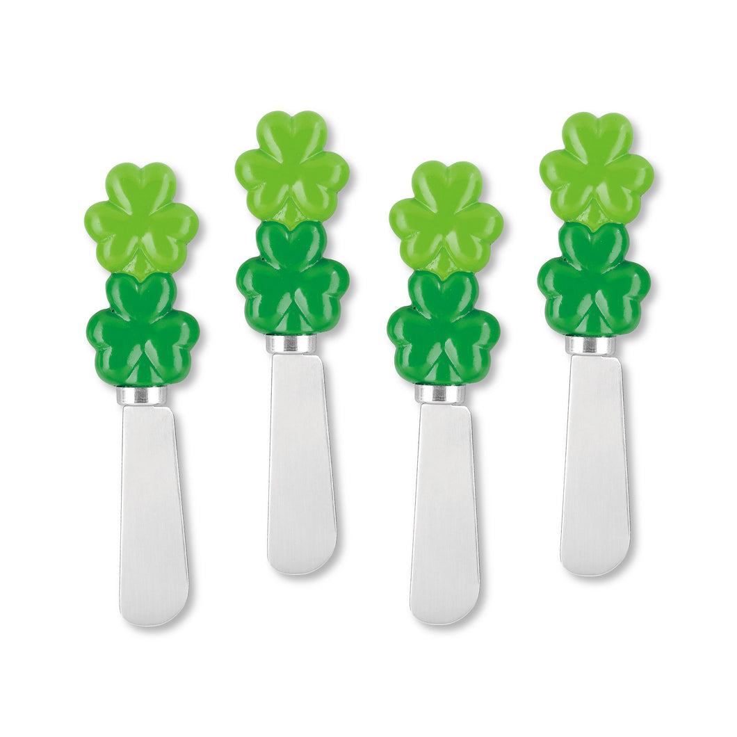 Mr. Spreader 4-Piece Shamrock Resin Cheese Spreader