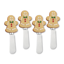 Load image into Gallery viewer, Gingerbread Men Cheese Spreader Set of 4