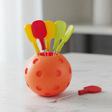 Load image into Gallery viewer, Pickleball w/Paddles Cocktail Picks, Set of 7