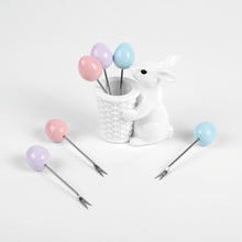 Load image into Gallery viewer, Easter Bunny Cocktail Picks, Set of 7