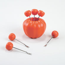 Load image into Gallery viewer, Pumpkin Cocktail Picks, Set of 7