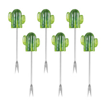 Load image into Gallery viewer, Cactus Cocktail Picks, Set of 6