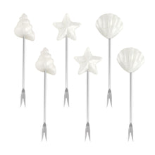 Load image into Gallery viewer, Seashell Cocktail Picks, Set of 6