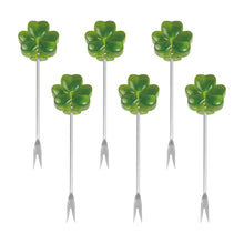 Load image into Gallery viewer, Shamrock Cocktail Picks, Set of 6
