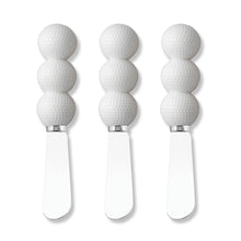 Load image into Gallery viewer, Golf Ball Cheese Spreader Set of 3