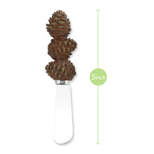 Load image into Gallery viewer, Pinecones Cheese Spreader Set of 3