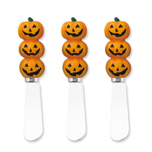 Load image into Gallery viewer, Jack O'Lantern Cheese Spreader Set of 3