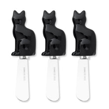 Load image into Gallery viewer, Black Cat Cheese Spreader Set of 3